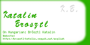 katalin brosztl business card