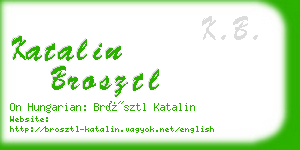 katalin brosztl business card